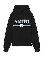 Amiri Ma Bar Hoodie in Black, view 1, click to view large image.