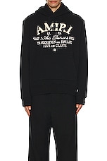Amiri Distressed Arts District Hoodie in Black, view 4, click to view large image.