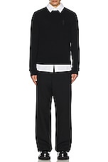 Amiri Stack Crewneck in Black, view 5, click to view large image.