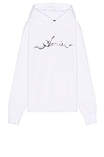 Amiri Smoke Hoodie in White, view 1, click to view large image.