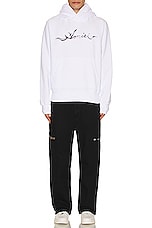Amiri Smoke Hoodie in White, view 5, click to view large image.