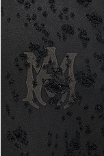 Amiri Ma Logo Shotgun Zip Hoodie in Faded Black, view 3, click to view large image.