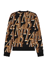 Amiri Repeat Cardigan in Black, view 2, click to view large image.