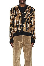 Amiri Repeat Cardigan in Black, view 3, click to view large image.