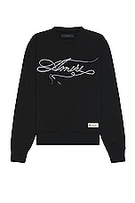 Amiri Stitch Crew in Black, view 1, click to view large image.
