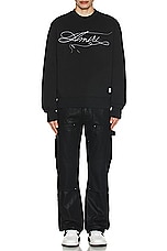 Amiri Stitch Crew in Black, view 5, click to view large image.