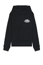Amiri Cherub Text Hoodie in Black, view 2, click to view large image.