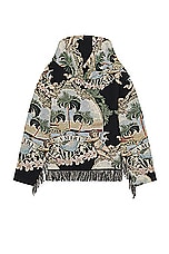 Amiri Cherub Palm Tapestry Hoodie in Black, view 2, click to view large image.