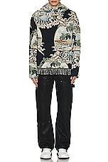 Amiri Cherub Palm Tapestry Hoodie in Black, view 4, click to view large image.