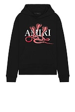 Amiri Snake Hoodie in Black & Red, view 1, click to view large image.
