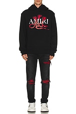 Amiri Snake Hoodie in Black & Red, view 4, click to view large image.