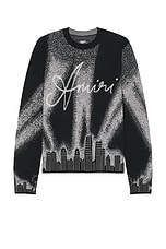 Amiri Spotlight Crewneck in Black, view 1, click to view large image.