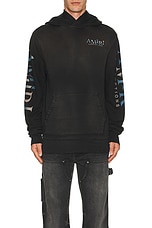 Amiri Theatre Masks Hoodie in Black, view 4, click to view large image.