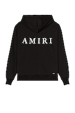 Amiri MA Core Logo Hoodie in Black, view 1, click to view large image.