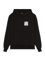 Amiri MA Core Logo Hoodie in Black, view 2, click to view large image.