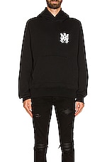 Amiri MA Core Logo Hoodie in Black, view 3, click to view large image.