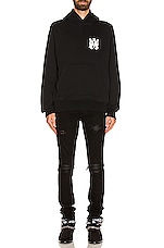 Amiri MA Core Logo Hoodie in Black, view 4, click to view large image.