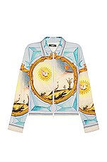 Amiri Landscape Frame Blouson in Multi, view 1, click to view large image.