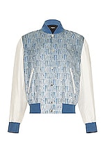 Amiri Gradient Repeat Bomber in Blue, view 1, click to view large image.