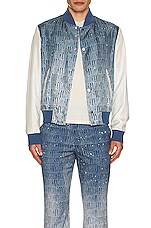 Amiri Gradient Repeat Bomber in Blue, view 4, click to view large image.