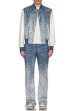 Amiri Gradient Repeat Bomber in Blue, view 5, click to view large image.