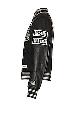 Amiri Oversized Eagle Varsity Jacket in Black, view 4, click to view large image.