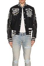 Amiri Oversized Eagle Varsity Jacket in Black, view 6, click to view large image.