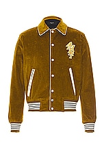 Amiri Corduroy Teddy Jacket in Chai Tea, view 1, click to view large image.