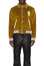 Amiri Corduroy Teddy Jacket in Chai Tea, view 5, click to view large image.