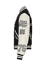Amiri MA Angel Varsity Jacket in Black, view 4, click to view large image.