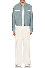 Amiri Reversible Micro Check Blouson in Seagrass, view 6, click to view large image.