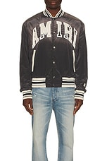 Amiri Sun Faded Bomber in Black, view 4, click to view large image.