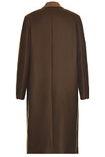 Amiri DB Overcoat in Dark Brown, view 2, click to view large image.