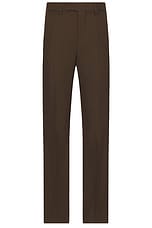 Amiri Tailored Flare Pant in Dark Brown, view 1, click to view large image.