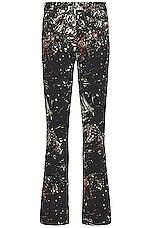Amiri Paint Splatter Flare Jeans in Black, view 2, click to view large image.