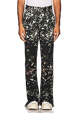 Amiri Paint Splatter Flare Jeans in Black, view 3, click to view large image.