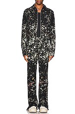 Amiri Paint Splatter Flare Jeans in Black, view 4, click to view large image.