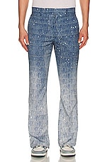 Amiri Gradient Kick Flare Pant in Blue, view 4, click to view large image.