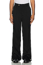 Amiri Side Pleat Snap Pants in Black, view 5, click to view large image.