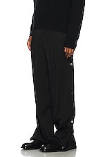 Amiri Side Pleat Snap Pants in Black, view 6, click to view large image.