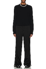 Amiri Side Pleat Snap Pants in Black, view 7, click to view large image.