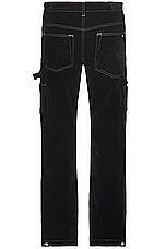 Amiri Flocked Carpenter Pant in Black, view 2, click to view large image.