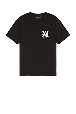 Amiri MA Core Logo Tee in Black, view 2, click to view large image.