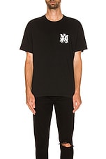 Amiri MA Core Logo Tee in Black, view 3, click to view large image.