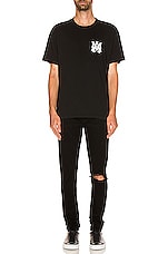 Amiri MA Core Logo Tee in Black, view 4, click to view large image.