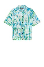 Amiri Tie Dye Polo in Blue, view 1, click to view large image.