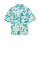 Amiri Tie Dye Polo in Blue, view 2, click to view large image.