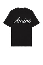 Amiri Script Logo Tee in Black | FWRD