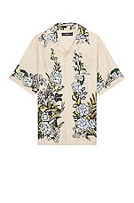 Amiri Floral Shirt in Alabaster, view 1, click to view large image.