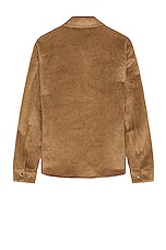 Amiri Brushed Wool Dress Shirt in Camel, view 2, click to view large image.